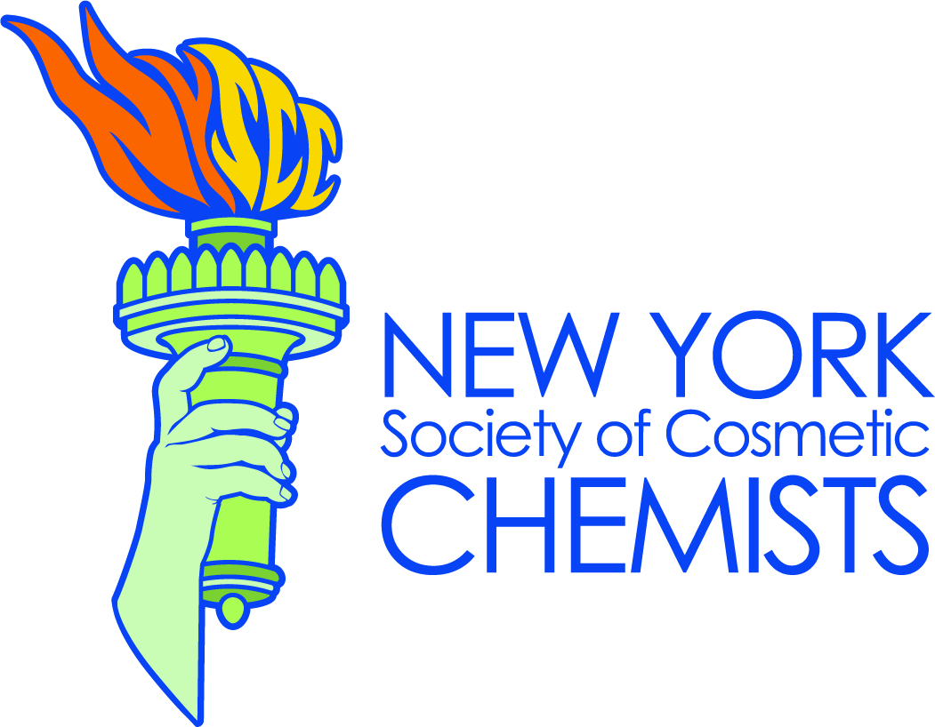 New York Society of Cosmetic Chemists logo with hand holding torch